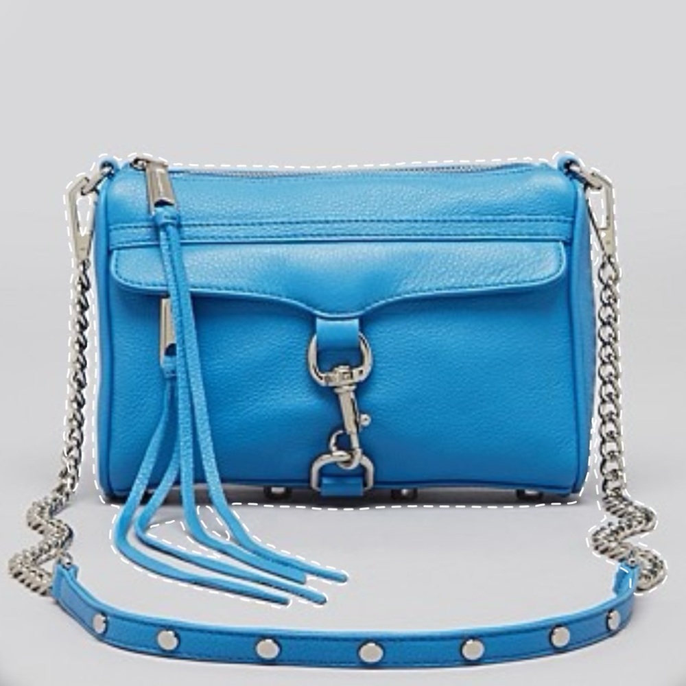 Rebecca Minkoff | Blue Convertible Crossbody Bag with Silver Hardware